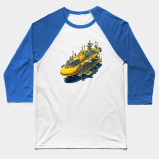 psychedelic style yellow submarine Baseball T-Shirt